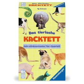 Ravensburger 23050 - Das tierische Kacktett, Quartett mit Tierkacke-Thema, Familienspiel für Kinder ab 6 Jahren und Er