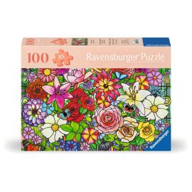 Ravensburger Puzzle 12001364 - Blumenfenster - Puzzle für ältere Menschen und Senioren, mit 100 extra griffigen Puzzle