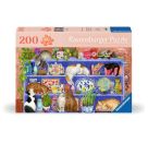 Ravensburger Puzzle 12001367 - Katzen im Regal - Puzzle für ältere Menschen und Senioren, mit 200 extra griffigen Puzz