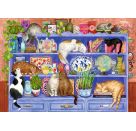 Ravensburger Puzzle 12001367 - Katzen im Regal - Puzzle für ältere Menschen und Senioren, mit 200 extra griffigen Puzz