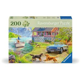 Ravensburger Puzzle 12001370 - Sommerhaus am See - Puzzle für ältere Menschen und Senioren, mit 200 extra griffigen Pu