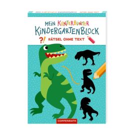 Mein k. Kindergartenblock: Rätsel ohne Text - Dinosaurier
