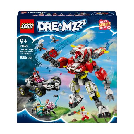 LEGO® DREAMZzz 71497 Coopers Tiger-Mech und Zeros Hot Rod Auto