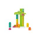 Fisher-Price Mein Zahlen-Krokodil Lernspielzeug mit 10 Stapelblöcken für Kleinkinder