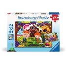 Ravensburger Kinderpuzzle - 12004045 Märchenhafte Geschichten - Puzzle für Kinder ab 3 Jahren, mit 2x12 Teilen