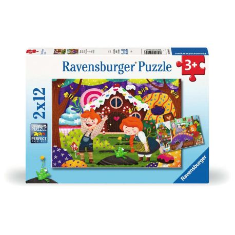 Ravensburger Kinderpuzzle - 12004045 Märchenhafte Geschichten - Puzzle für Kinder ab 3 Jahren, mit 2x12 Teilen