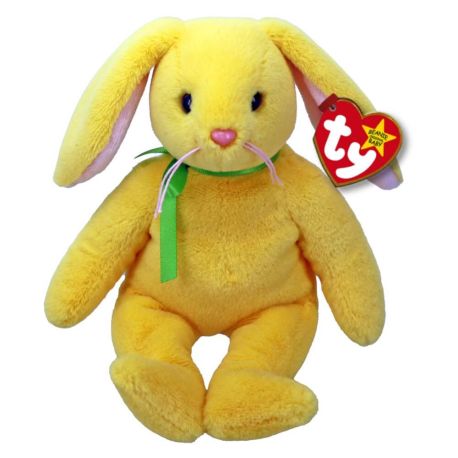 Ty YELLOW BUNNY II - ORIG BEANIE BABIES - E