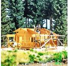 BUSCH H0 Blockhütte im Bau