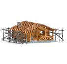 BUSCH H0 Blockhütte im Bau