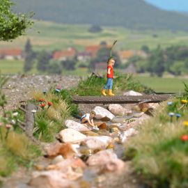 BUSCH H0 A-Set: Spielen am Waldbach