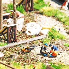 BUSCH H0 A-Set: Radunfall