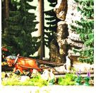 BUSCH H0 A-Set: Historisches Holzrücken