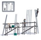 BUSCH H0 A-Set: Zimmermänner mit Gerüst