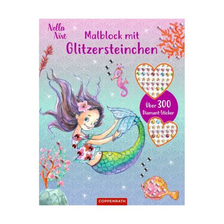 Malblock mit Glitzersteinchen - Nella Nixe