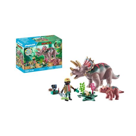 PLAYMOBIL 71821 Triceratops mit Jungtier