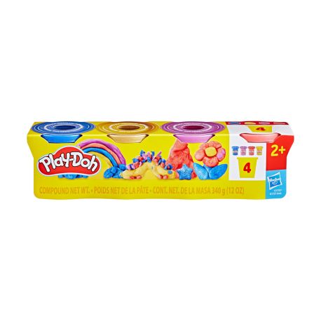 Play-Doh  4Er-Pack Schimmerglanzknete