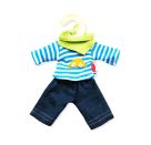 Puppen-Jeans mit Shirt Streifen, 20 - 25 cm