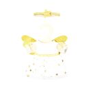 Puppen-Kleid Schutzengel mit Sternen-Haarband, mini, Gr. 20-25 cm