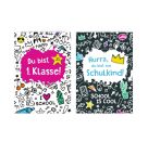 Grußkarte m. Pin - Du bist 1.Klasse/ein Schulkind, sort.i.D.