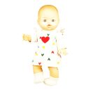 Puppen-Kordkleid Herz-Konfetti mit T-Shirt, Gr. 28-35 cm