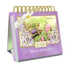 Postkartenkalender: Blick in den Garten 2026 - M.Bastin