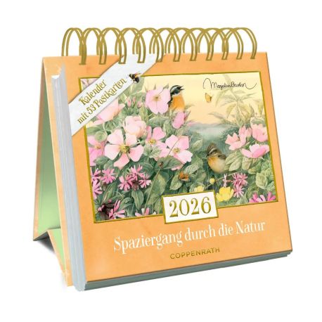 Postkartenkalender: Spaziergang d. die Natur 2026 - M.Bastin