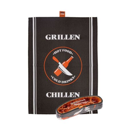 Geschirrtuch SERVICEKRAFT Grillen Chillen - Urban Gray