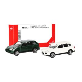 herpa - MiniKits Porsche Cayenne Turbo, british racing green/sandweiß
