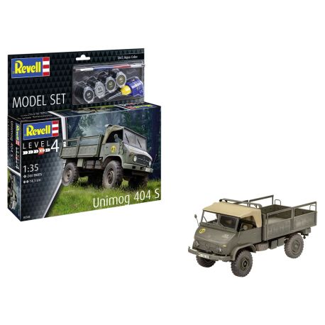 Model Set Unimog 404 S, Revell Modellbausatz mit Basiszubehör