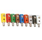 10 Stecker rund, blau