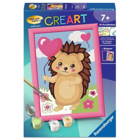 Ravensburger CreArt - Malen nach Zahlen 25883 - Herziger Igel - ab 7 Jahren