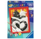 Ravensburger CreArt - Malen nach Zahlen 25884 - Katzen-Liebe - ab 7 Jahren