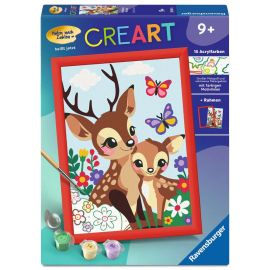 Ravensburger CreArt - Malen nach Zahlen 25889 - Fröhliche Hirsche - ab 9 Jahren