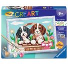 Ravensburger CreArt - Malen nach Zahlen 25890 - Hunde im Körbchen - ab 9 Jahren