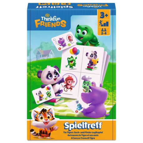 ThinkFun - 76653 - Spieltreff - Das Such- und Finde Logikspiel mit Tia Tiger und ihren Freunden! Logikspiel ab 3 Jahre
