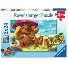 Ravensburger Kinderpuzzle - 12004046 Urlaubsträume - Puzzle für Kinder ab 4 Jahren mit 2x24 Teilen
