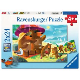 Ravensburger Kinderpuzzle - 12004046 Urlaubsträume - Puzzle für Kinder ab 4 Jahren mit 2x24 Teilen