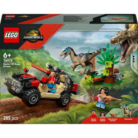 LEGO® Jurassic World™ 76972 Raptor: Verfolgungsjagd mit dem Geländewagen