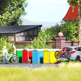 BUSCH H0 4 Fahrradboxen