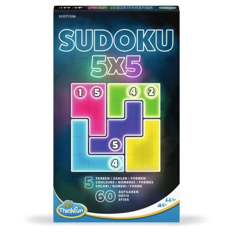 ThinkFun - 76634 - Sudoku 5x5 - Das magnetische Reise-Knobelspiel. Perfekt für die Reise und als Geschenk!