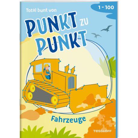 Total bunt von Punkt zu Punkt. Fahrzeuge. Von 1 bis 100