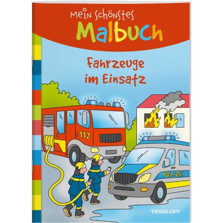 Mein schönstes Malbuch. Fahrzeuge im Einsatz