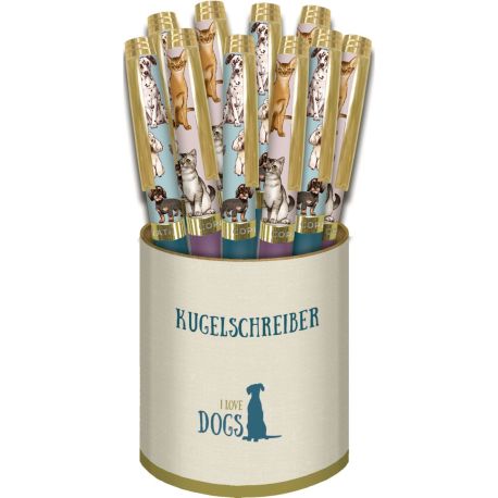 Kugelschreiber - I love cats   dogs (2x5 Ex.im Display)