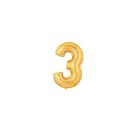 Zahl 3 gold 102 cm / Number 3 gold 40