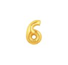 Zahl 6 gold 102 cm / Number 6 gold 40