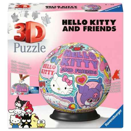 Ravensburger 3D Puzzle 11630 - Puzzle-Ball Hello Kitty - Puzzle-Ball für Erwachsene und Kinder ab 6 Jahren
