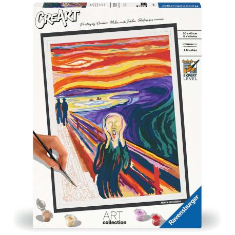 Ravensburger CreArt - Malen nach Zahlen 23691 - E. Munch: The Scream Der Schrei - ab 14 Jahren