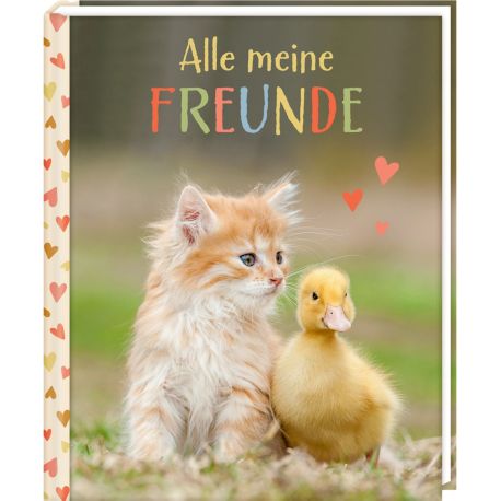 Freundebuch – Alle meine Freunde - mit über 100 Stickern - Tierkinder