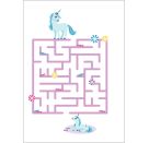 Mein kunterbunter Kindergartenblock - Rätsel ohne Text (Einhörner)