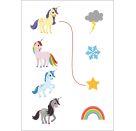 Mein kunterbunter Kindergartenblock - Rätsel ohne Text (Einhörner)